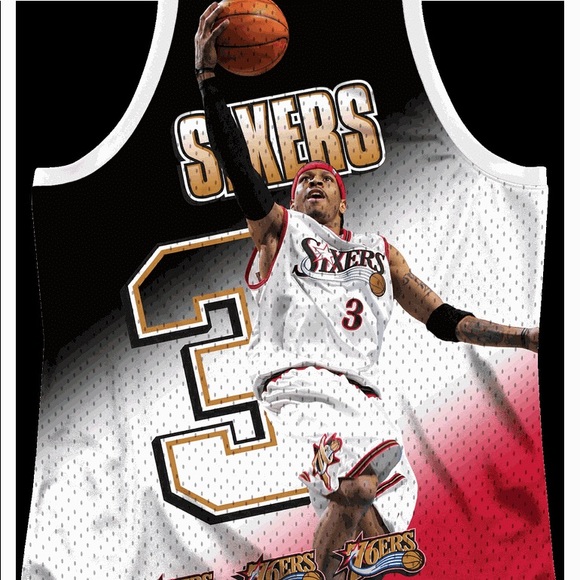 Mitchell & Ness NBA Allen Iverson Behind The Back - Picture 2 of 4